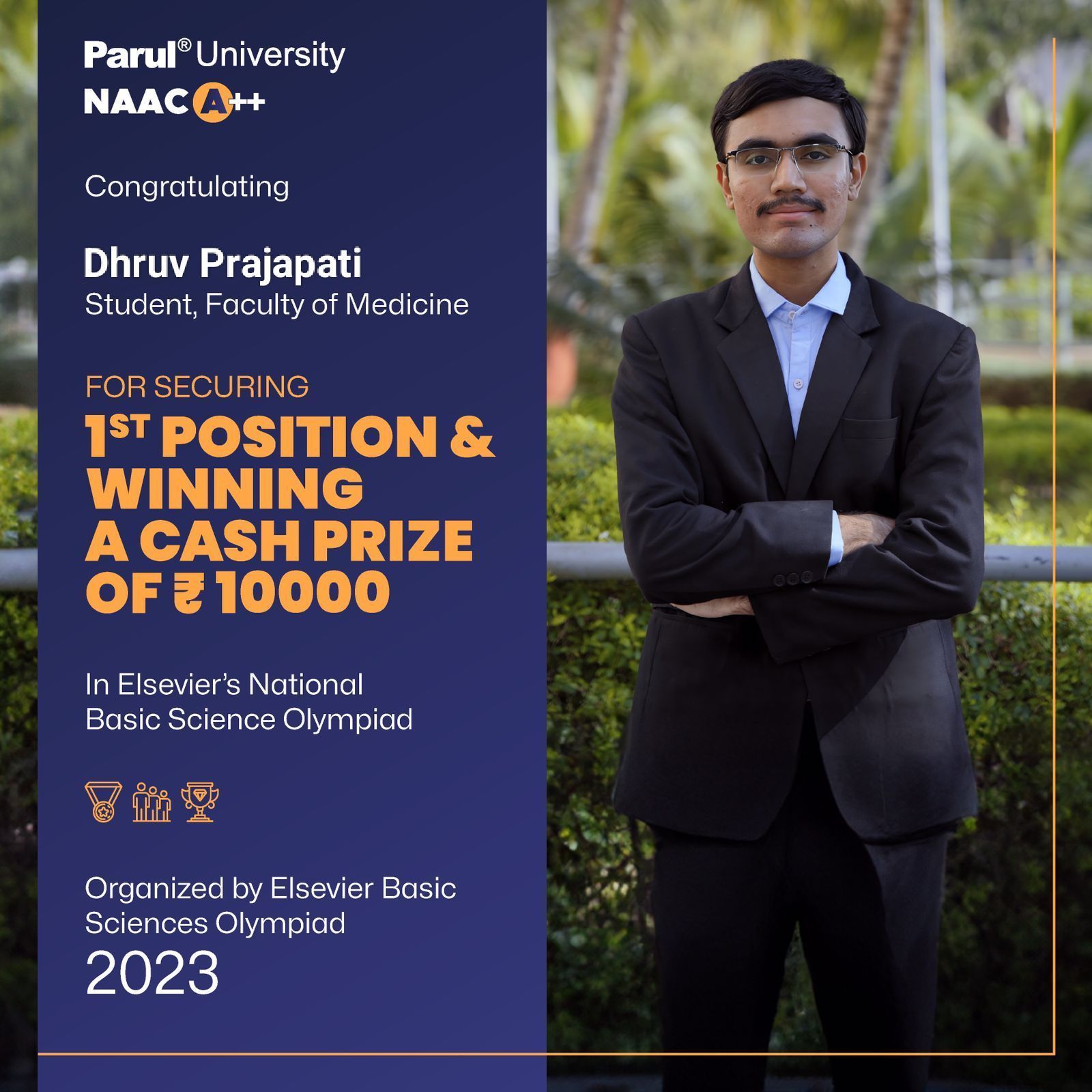 Elsevier Basic Sciences Olympiad Winner